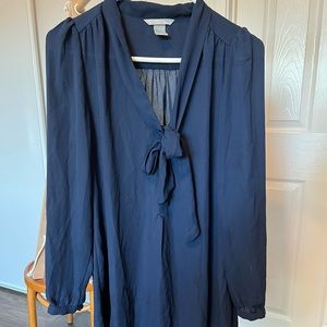 H&M blue tunic blouse, size 4